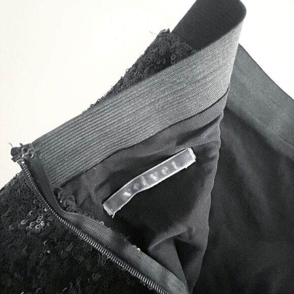 Velvet Womens Pencil Skirt Sequin Stretch Waist Lined Black Small - Picture 5 of 8